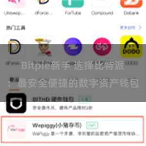 Bitpie新手 选择比特派：最安全便捷的数字资产钱包