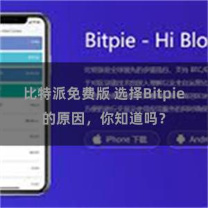 比特派免费版 选择Bitpie的原因，你知道吗？