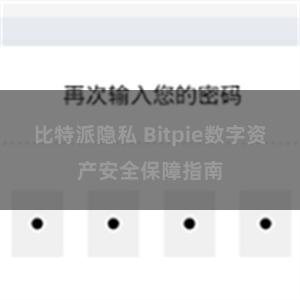 比特派隐私 Bitpie数字资产安全保障指南