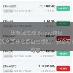 比特派提现 Bitpie钱包：资产百分之百自主掌控，安全可靠！