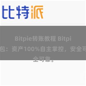 Bitpie转账教程 Bitpie钱包：资产100%自主掌控，安全可靠。