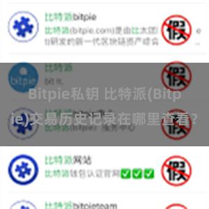 Bitpie私钥 比特派(Bitpie)交易历史记录在哪里查看？